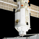Nauka approaching the docking port.